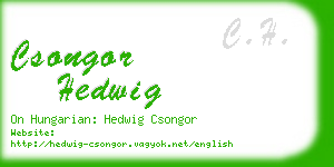 csongor hedwig business card